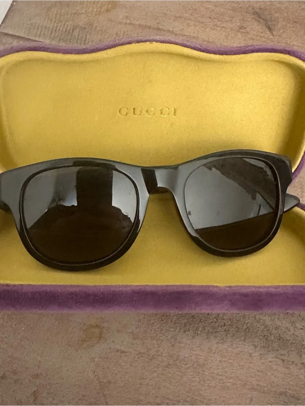 Gucci Black Sunglasses with Dark Lenses